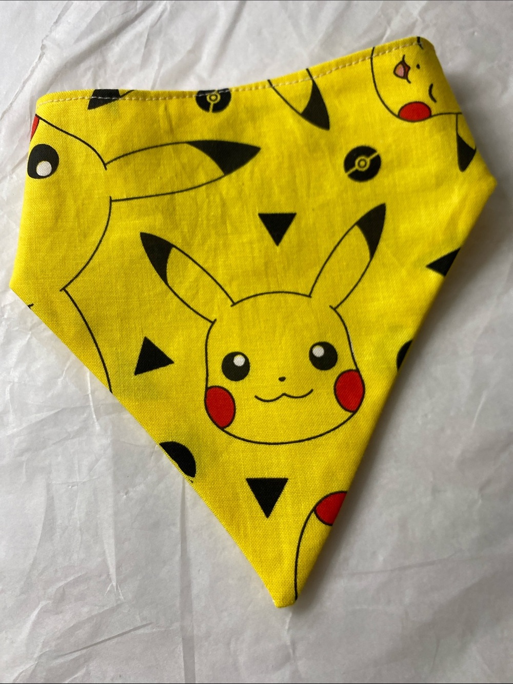 Handmade Pikachu bandana for dog small size